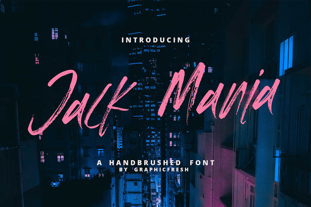 The JACK MANIA Brush Font in Script Fonts - product preview 8