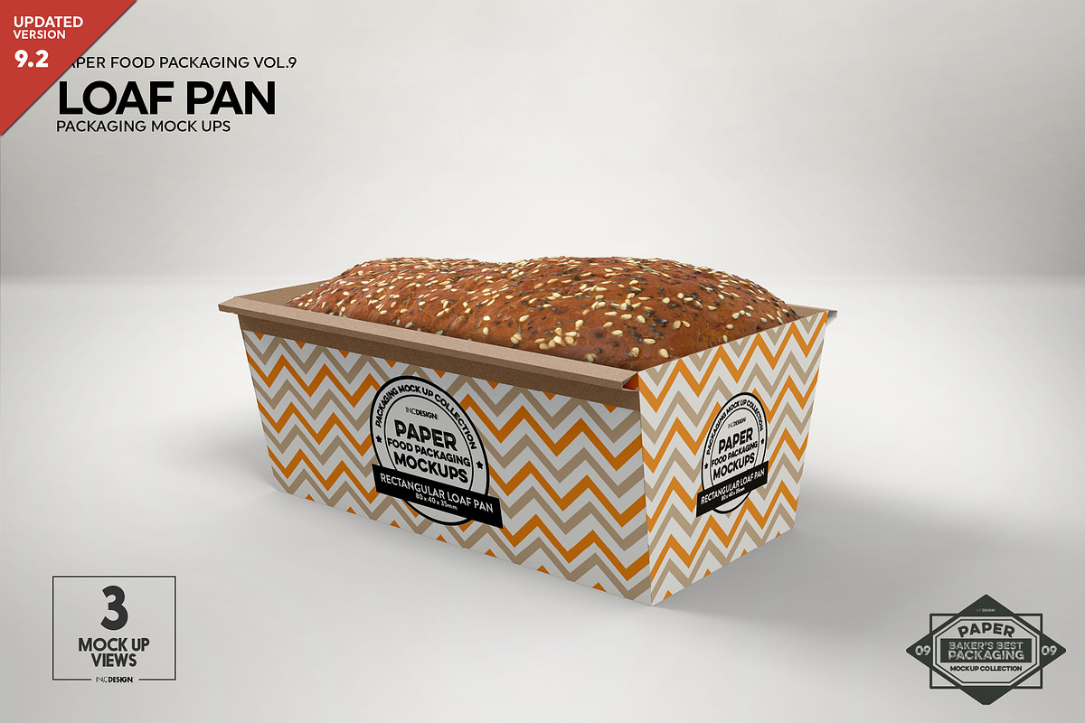Loaf Cake Mold Packaging Mockup in Branding Mockups - product preview 8