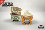 Curl Edge Cupcake Cups Mockup