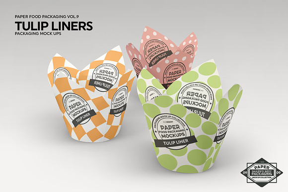 Tulip Cupcake Liners Cups Mockup in Branding Mockups - product preview 5