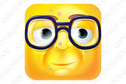 Nerd Geek Emoji Emoticon Icon