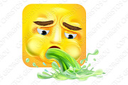 Vomiting Puking Emoji Emoticon Icon