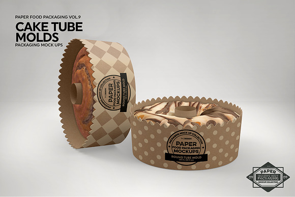 Round Tube Cake Mold Mockup in Branding Mockups - product preview 3