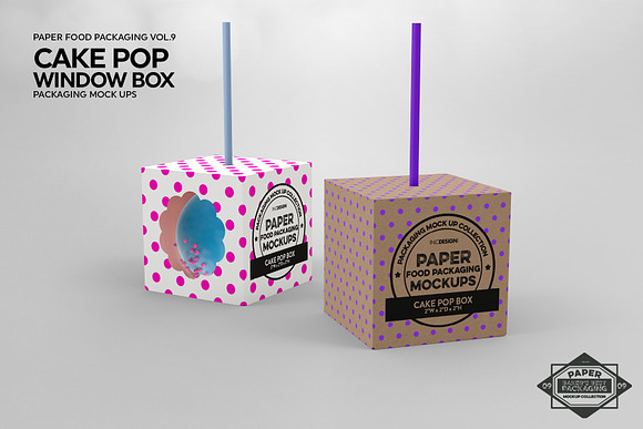 Cake Pop Box Packaging Mockup in Branding Mockups - product preview 3