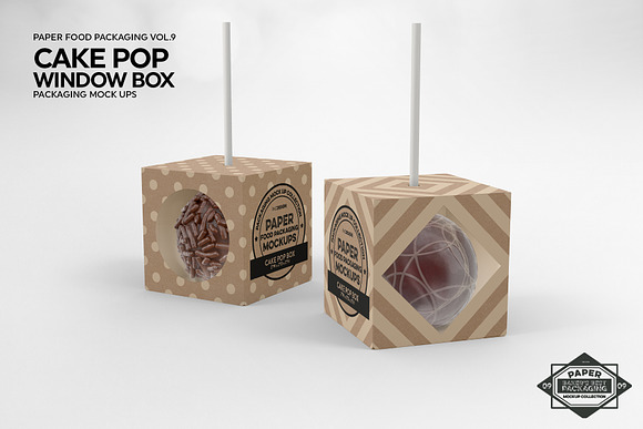 Cake Pop Box Packaging Mockup in Branding Mockups - product preview 5