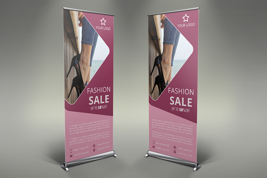 Women's Clothing - Roll Up Banner in Presentation Templates - product preview 8