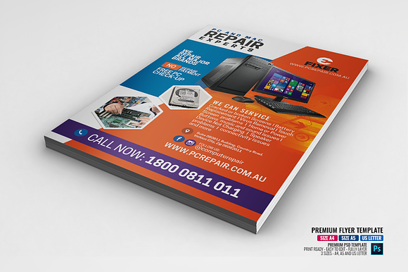 Computer and Gadget Specialist Flyer in Flyer Templates - product preview 1