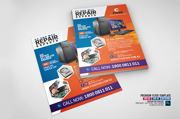 Computer and Gadget Specialist Flyer in Flyer Templates - product preview 2