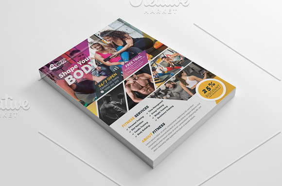Fitness Flyer With Photo Elements in Flyer Templates - product preview 1