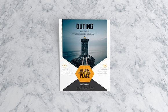 OUTING | Travel Flyer Template in Flyer Templates - product preview 1