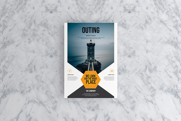 OUTING | Travel Flyer Template in Flyer Templates - product preview 3