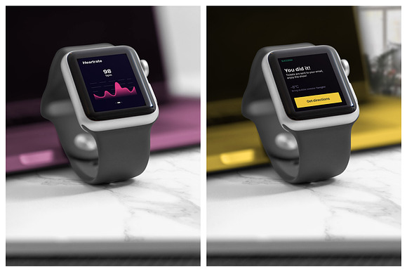 Realistic Smart Watch Mockups in Mobile & Web Mockups - product preview 6