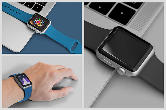 Realistic Smart Watch Mockups in Mobile & Web Mockups - product preview 7