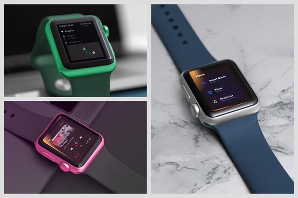 Realistic Smart Watch Mockups in Mobile & Web Mockups - product preview 9