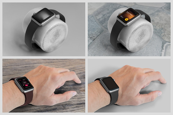 Realistic Smart Watch Mockups in Mobile & Web Mockups - product preview 12
