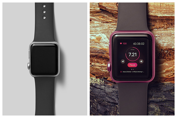 Realistic Smart Watch Mockups in Mobile & Web Mockups - product preview 13