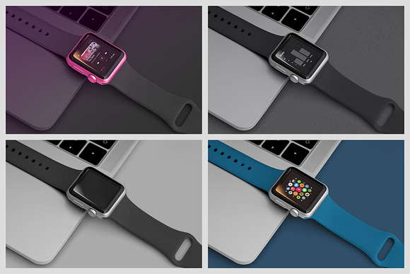 Realistic Smart Watch Mockups in Mobile & Web Mockups - product preview 14