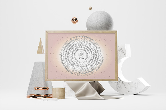 Moon Calendar 2020 in Stationery Templates - product preview 4