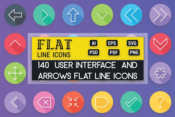 User Interface and Arrows Flat Icons in Icons - product preview 2