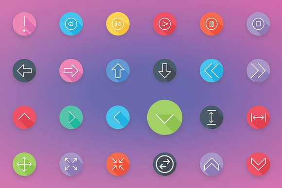 User Interface and Arrows Flat Icons in Icons - product preview 4