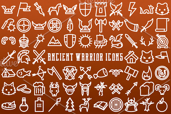 Ancient Warrior Icon Pack - 72 Icons in Icons Packs - product preview 3