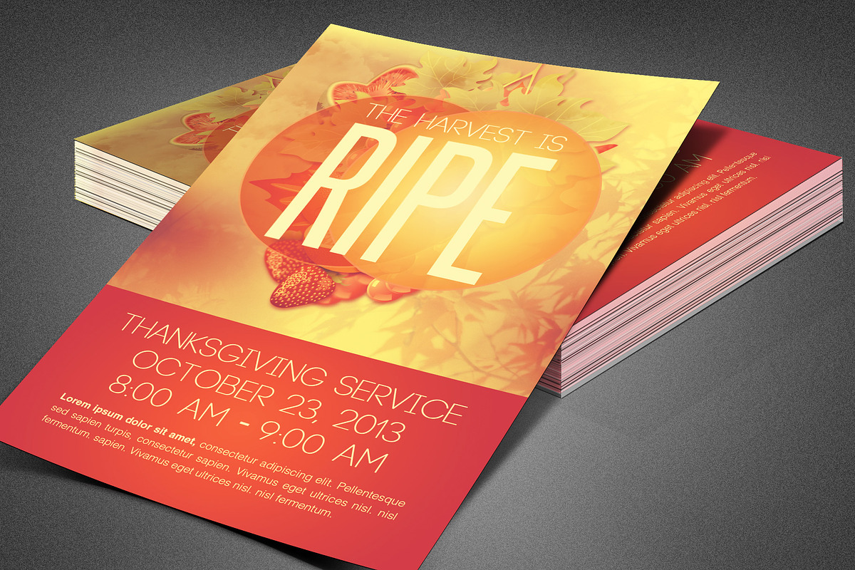 Church Harvest Thanksgiving Flyer in Flyer Templates - product preview 8
