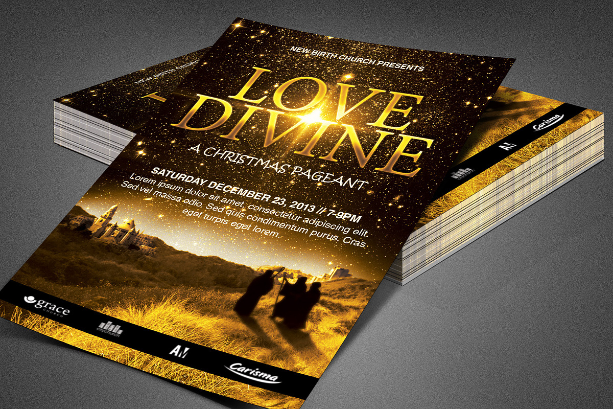 Love Divine Church Flyer Template in Flyer Templates - product preview 8