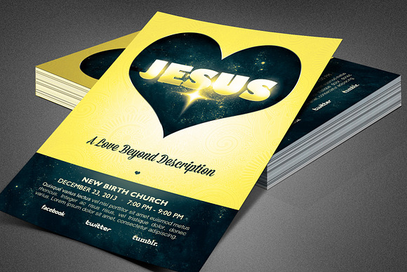 Love Beyond Description Church Flyer in Flyer Templates - product preview 1
