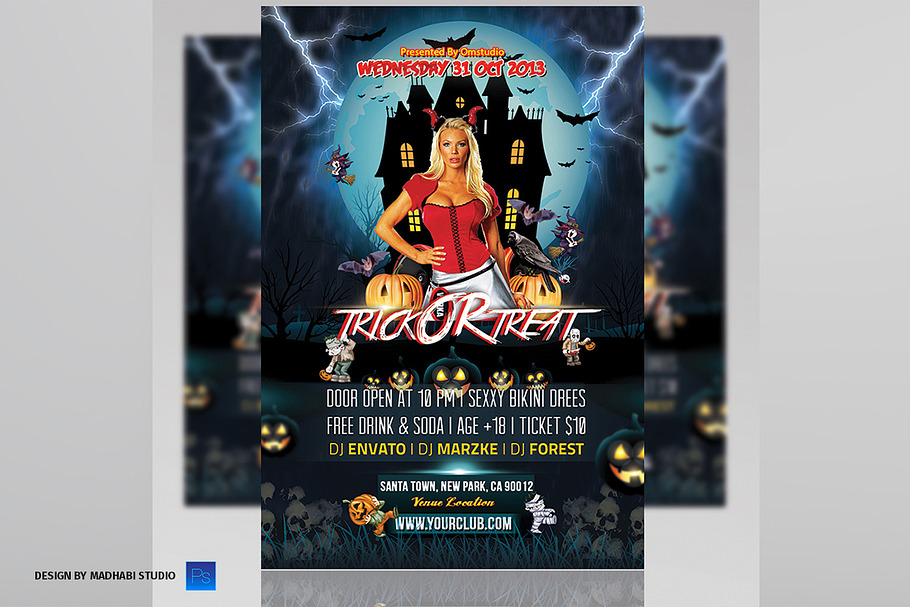 Trick Or Treat Party Flyer