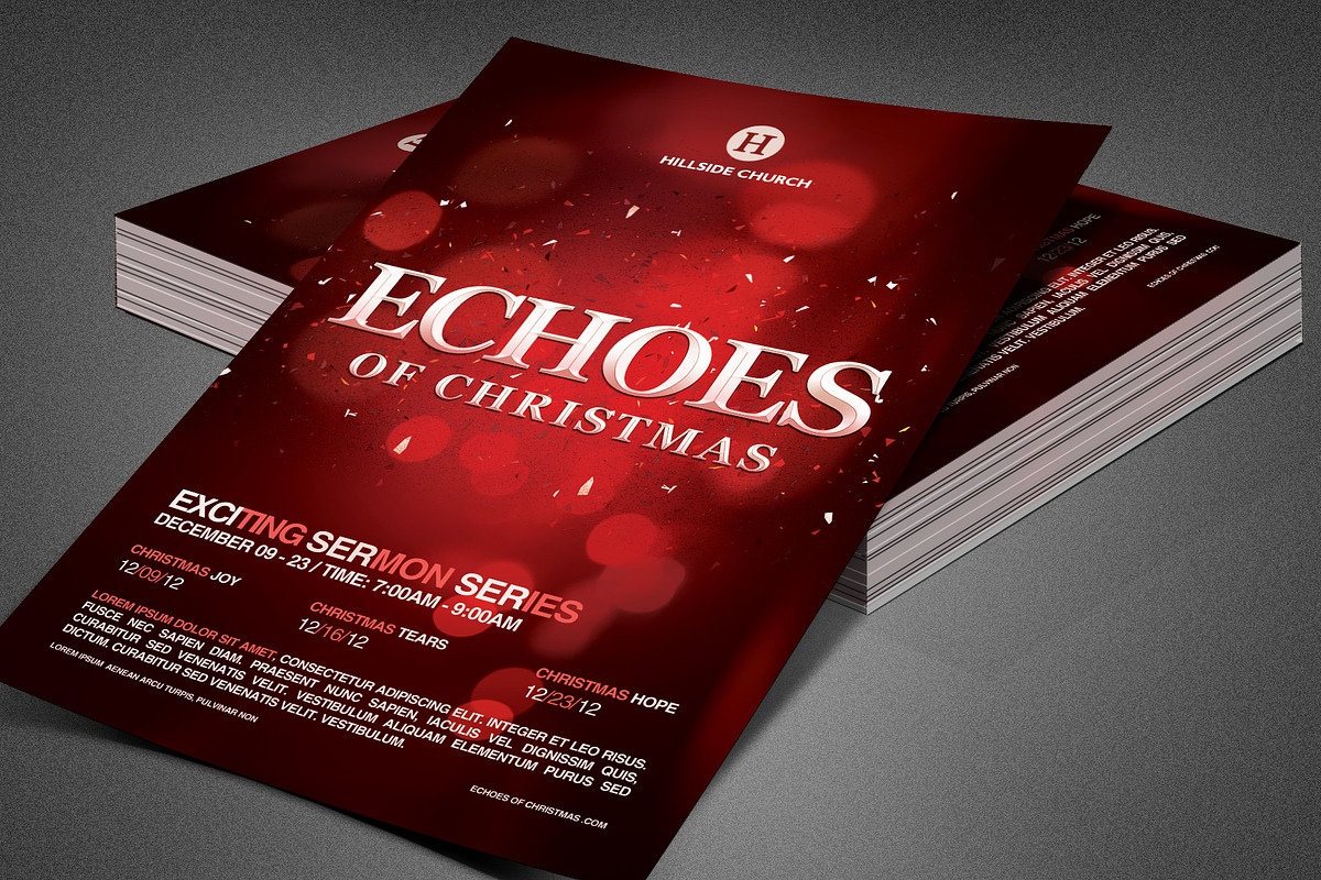 Echoes of Christmas Church Flyer in Flyer Templates - product preview 8