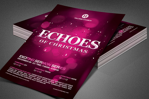 Echoes of Christmas Church Flyer in Flyer Templates - product preview 1
