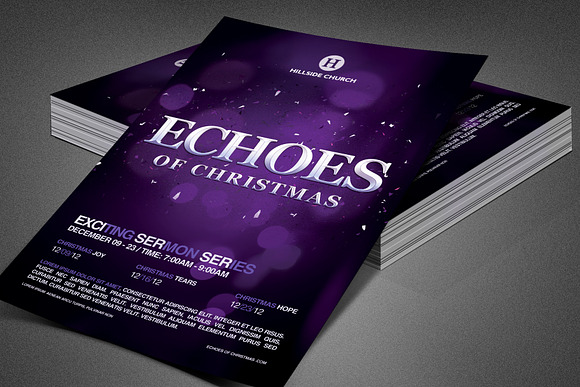 Echoes of Christmas Church Flyer in Flyer Templates - product preview 2