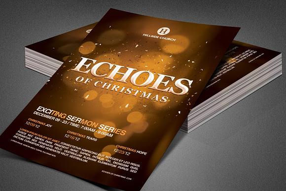 Echoes of Christmas Church Flyer in Flyer Templates - product preview 3