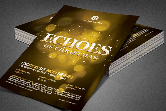Echoes of Christmas Church Flyer in Flyer Templates - product preview 4