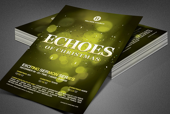 Echoes of Christmas Church Flyer in Flyer Templates - product preview 5
