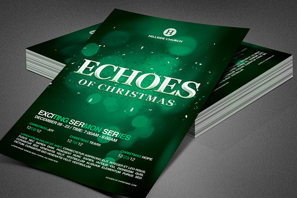 Echoes of Christmas Church Flyer in Flyer Templates - product preview 6