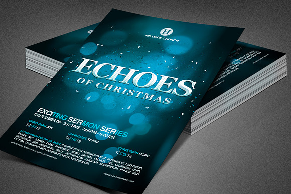 Echoes of Christmas Church Flyer in Flyer Templates - product preview 7