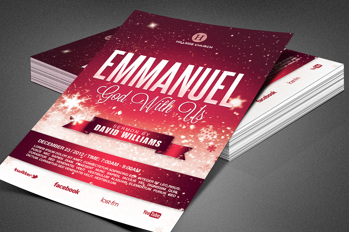 Emmanuel Church Flyer Template in Flyer Templates - product preview 8