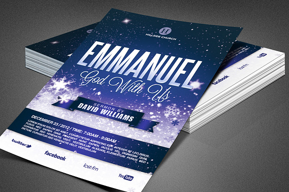 Emmanuel Church Flyer Template in Flyer Templates - product preview 1