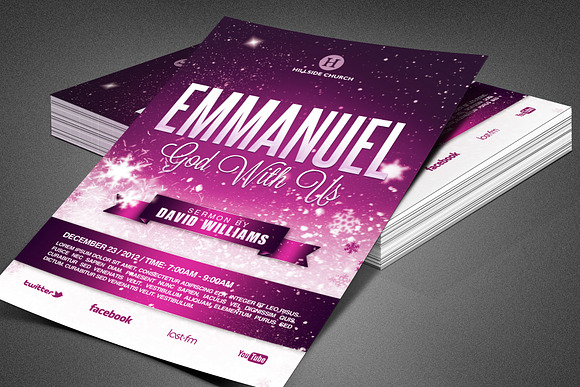 Emmanuel Church Flyer Template in Flyer Templates - product preview 2