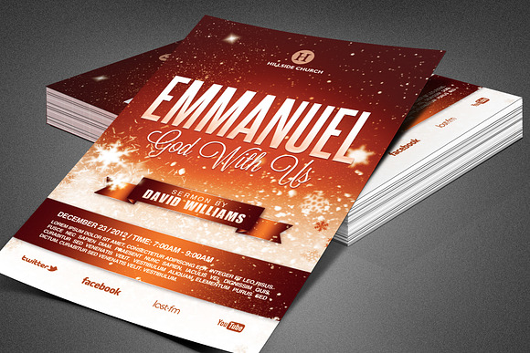Emmanuel Church Flyer Template in Flyer Templates - product preview 3