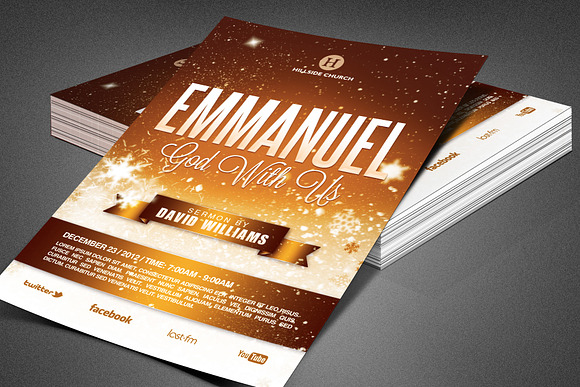 Emmanuel Church Flyer Template in Flyer Templates - product preview 4
