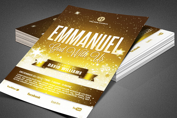 Emmanuel Church Flyer Template in Flyer Templates - product preview 5