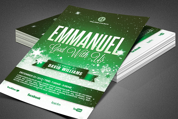 Emmanuel Church Flyer Template in Flyer Templates - product preview 6