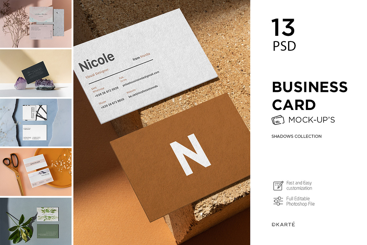 Business Card Mock-Up in Branding Mockups - product preview 8