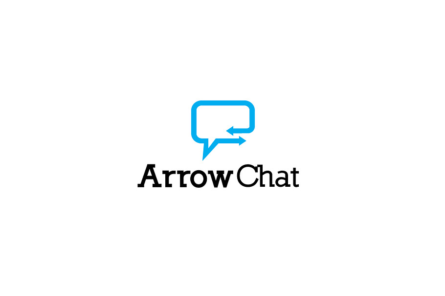 Arrow Chat Logo Template in Logo Templates - product preview 8