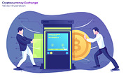Cryptocurrency Exchange-Illustration