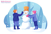 Build a Snowman - VectorIllustration