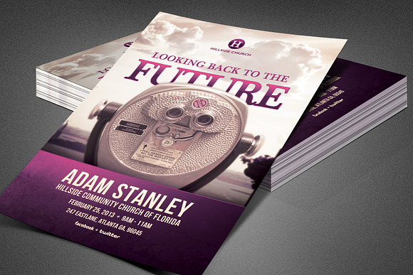 Looking Back Church Flyer Template in Flyer Templates - product preview 1