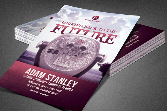 Looking Back Church Flyer Template in Flyer Templates - product preview 3